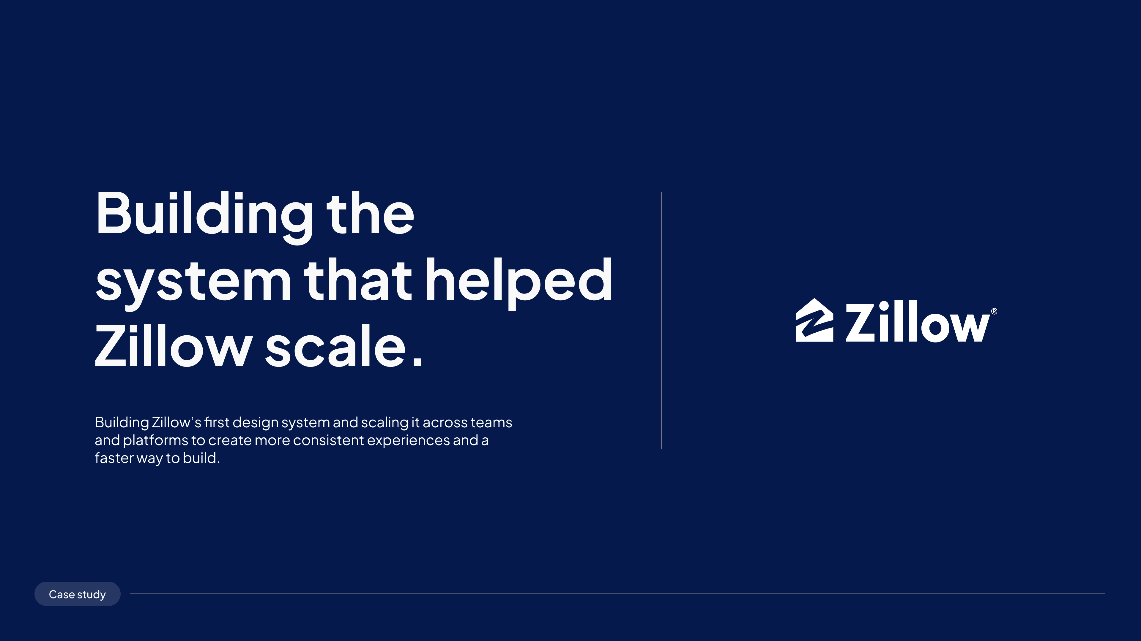Zillow design system case study slide 2
