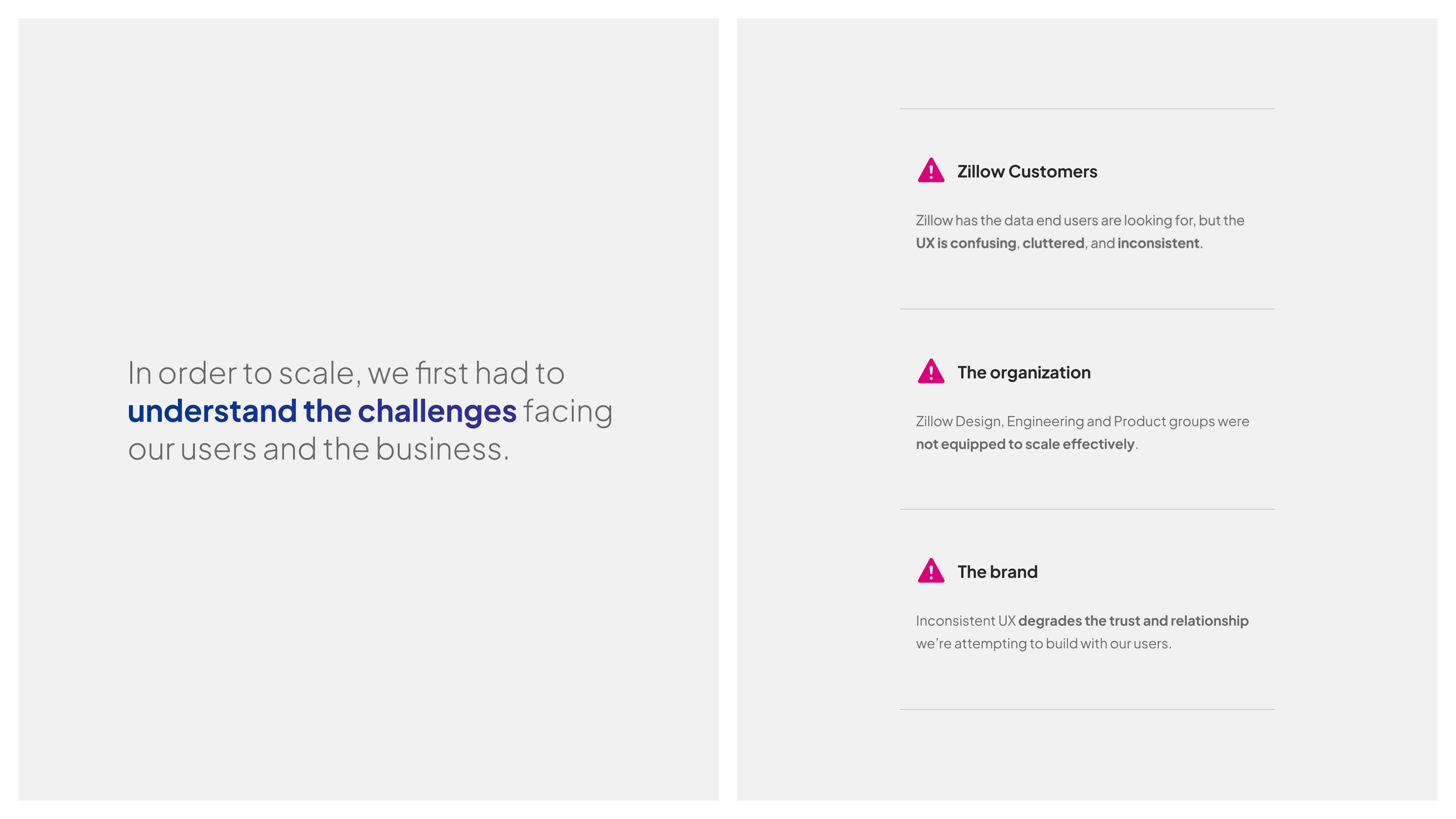 Zillow design system case study slide 7