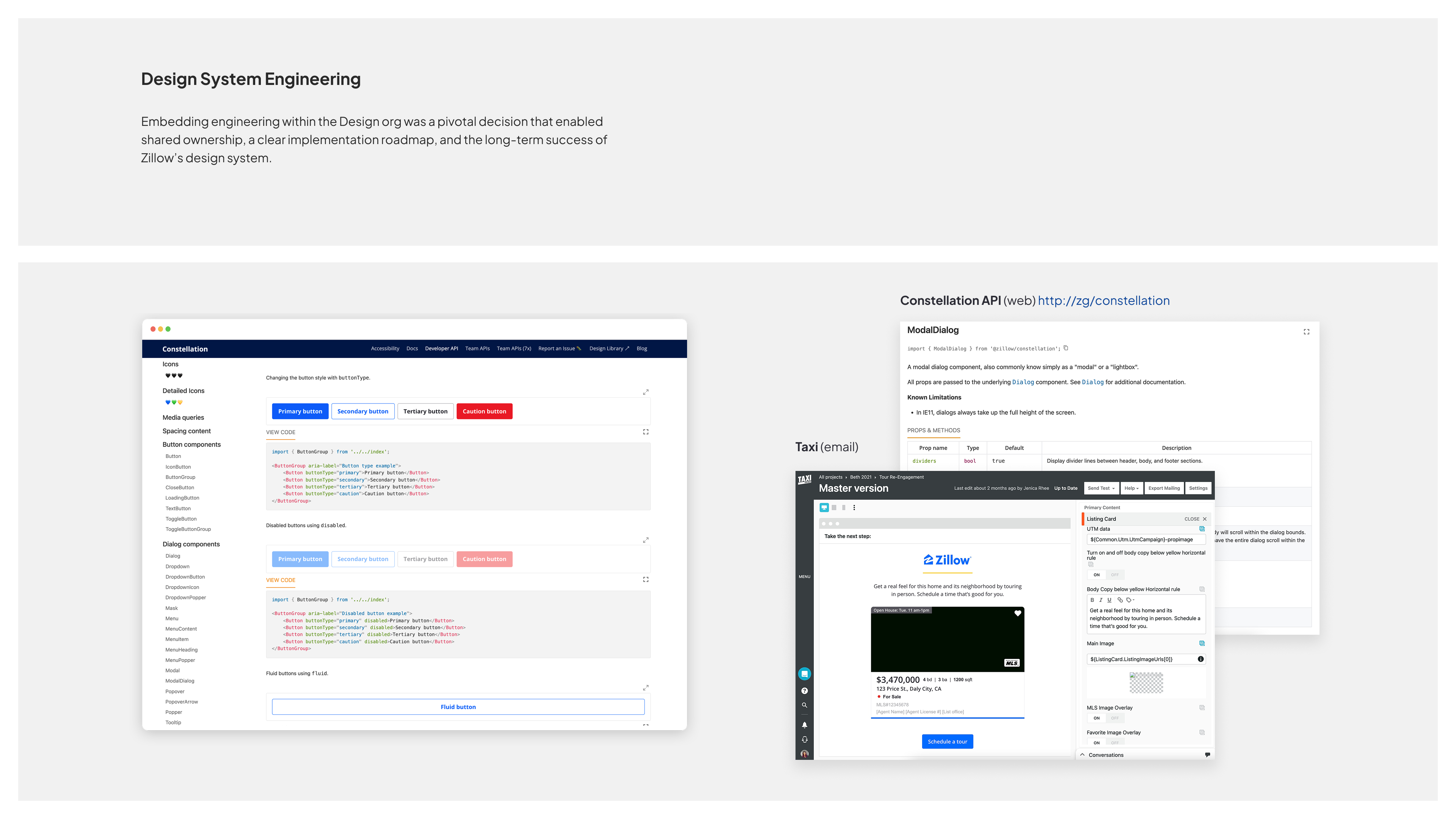 Zillow design system case study slide 9