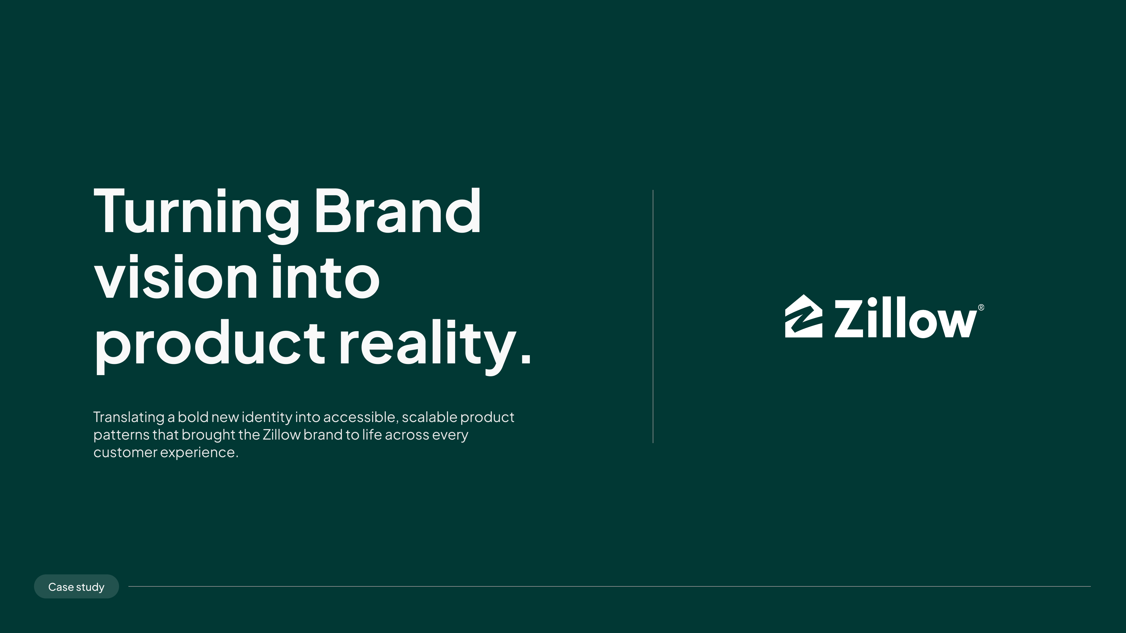 Zillow rebrand case study slide 2